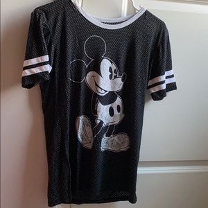mickey mouse jersey detail tee